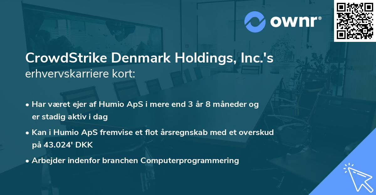 CrowdStrike Denmark Holdings, Inc.'s erhvervskarriere kort