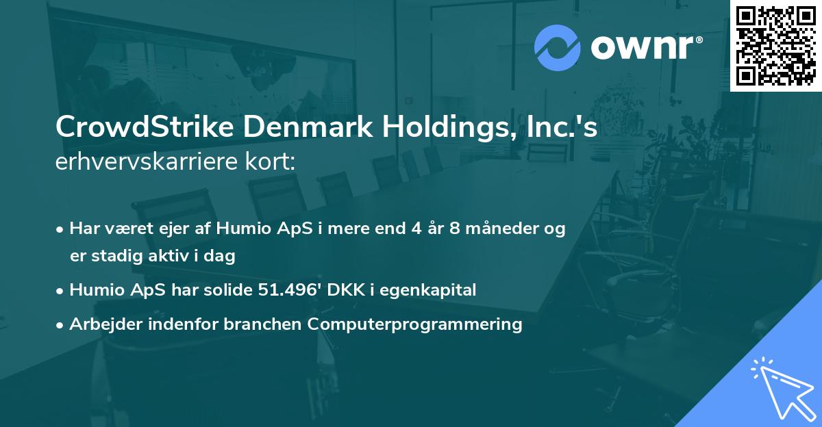 CrowdStrike Denmark Holdings, Inc.'s erhvervskarriere kort