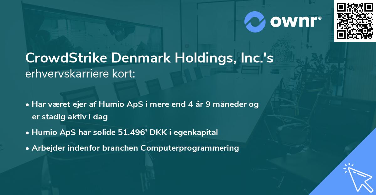 CrowdStrike Denmark Holdings, Inc.'s erhvervskarriere kort