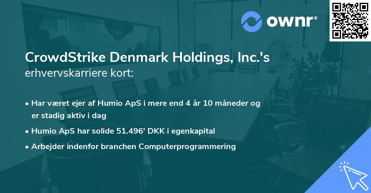 CrowdStrike Denmark Holdings, Inc.'s erhvervskarriere kort