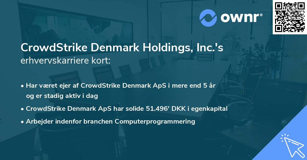 CrowdStrike Denmark Holdings, Inc.'s erhvervskarriere kort
