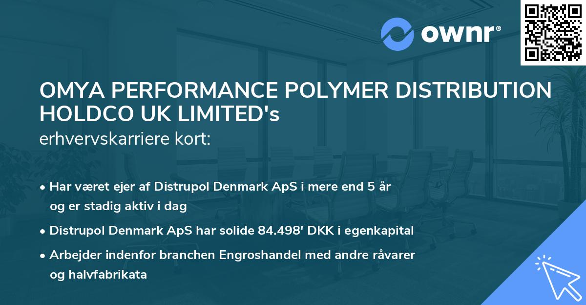 OMYA PERFORMANCE POLYMER DISTRIBUTION HOLDCO UK LIMITED's erhvervskarriere kort