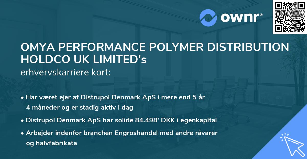 OMYA PERFORMANCE POLYMER DISTRIBUTION HOLDCO UK LIMITED's erhvervskarriere kort