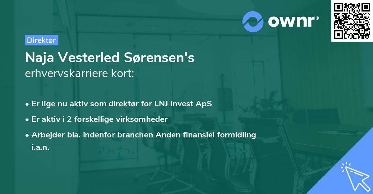Naja Vesterled Sørensen's erhvervskarriere kort