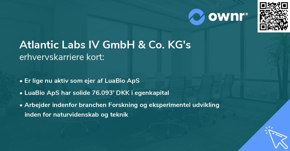 Atlantic Labs IV GmbH & Co. KG's erhvervskarriere kort