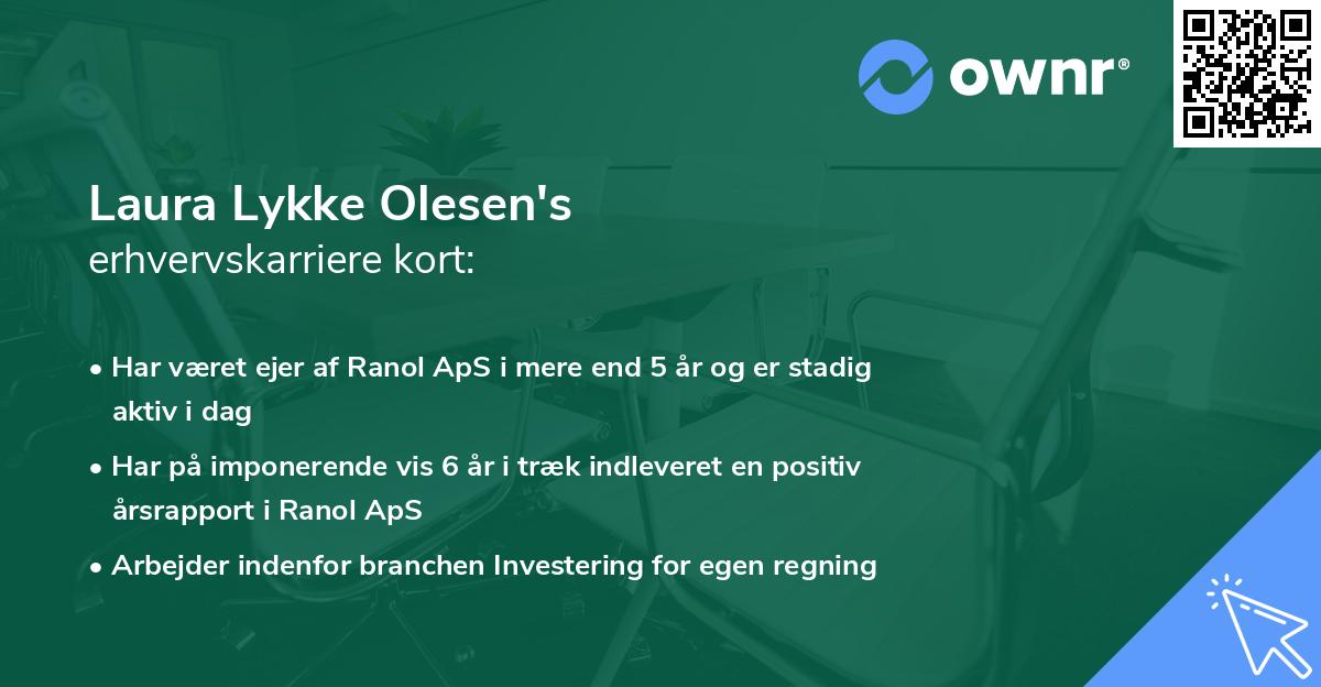 Laura Lykke Olesen's erhvervskarriere kort
