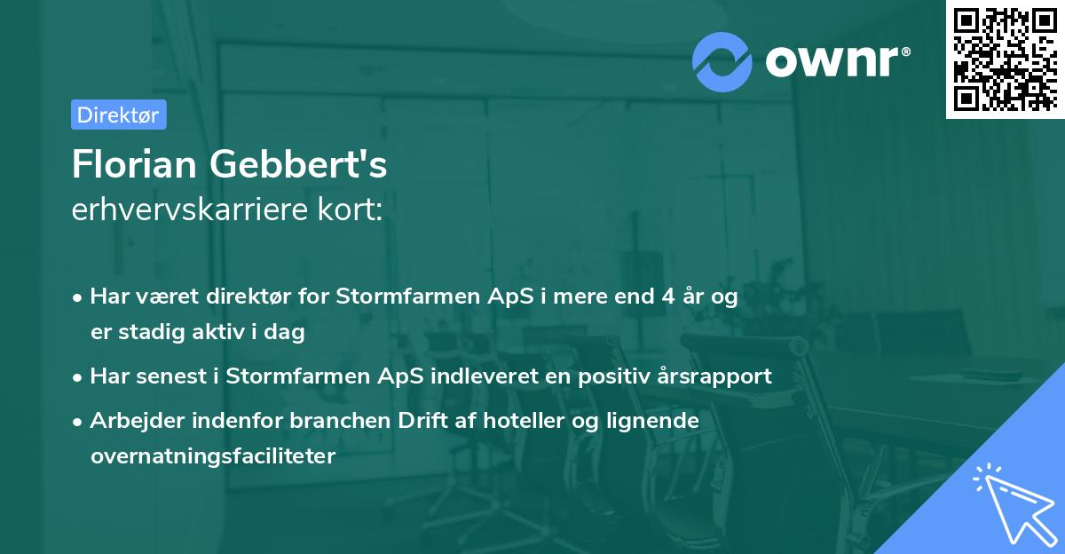 Florian Gebbert's erhvervskarriere kort