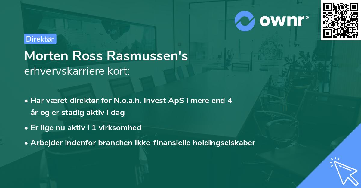 Morten Ross Rasmussen's erhvervskarriere kort