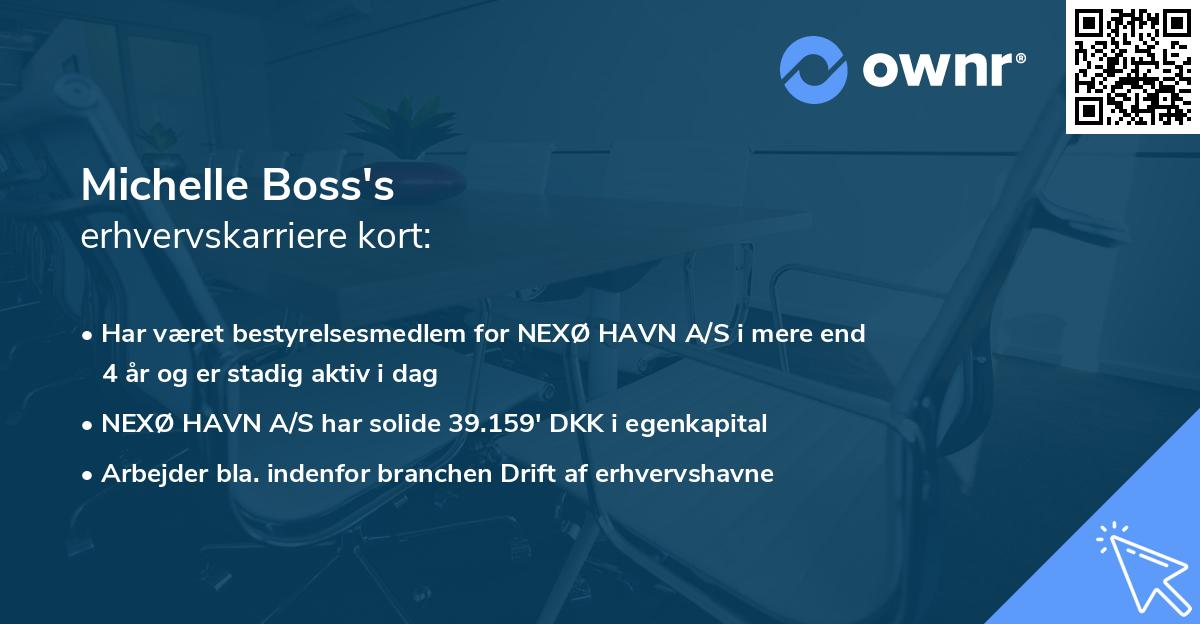Michelle Boss's erhvervskarriere kort