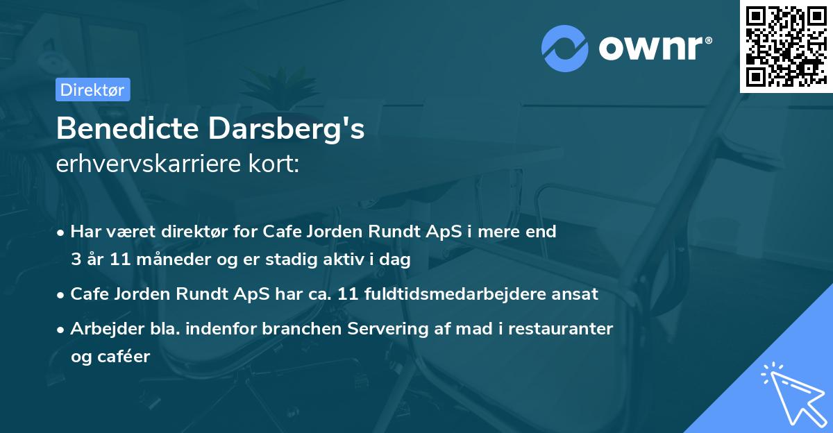 Benedicte Darsberg's erhvervskarriere kort