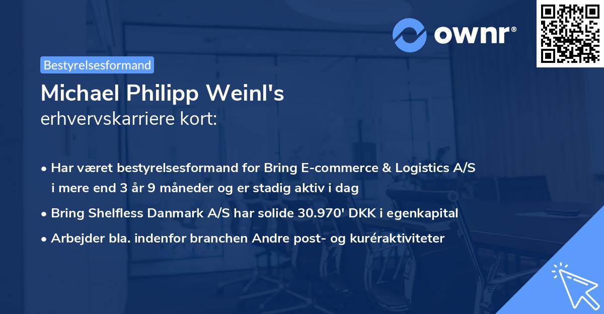 Michael Philipp Weinl's erhvervskarriere kort