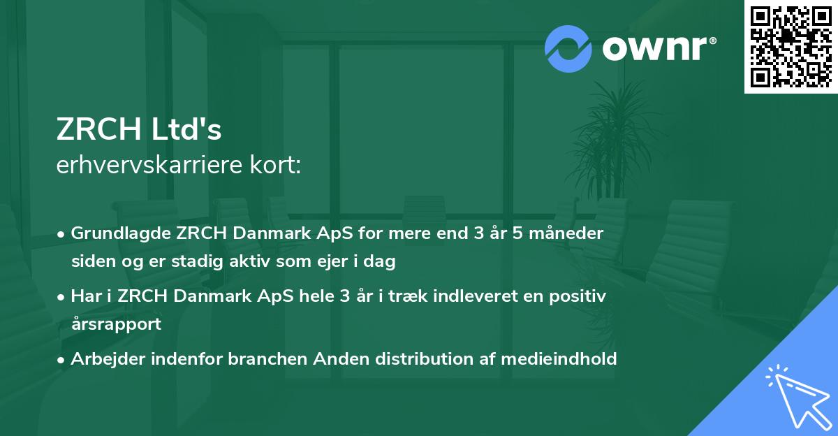 ZRCH Ltd's erhvervskarriere kort