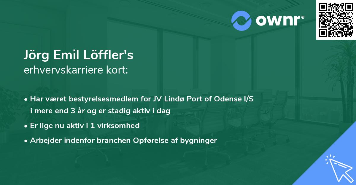 Jörg Emil Löffler's erhvervskarriere kort