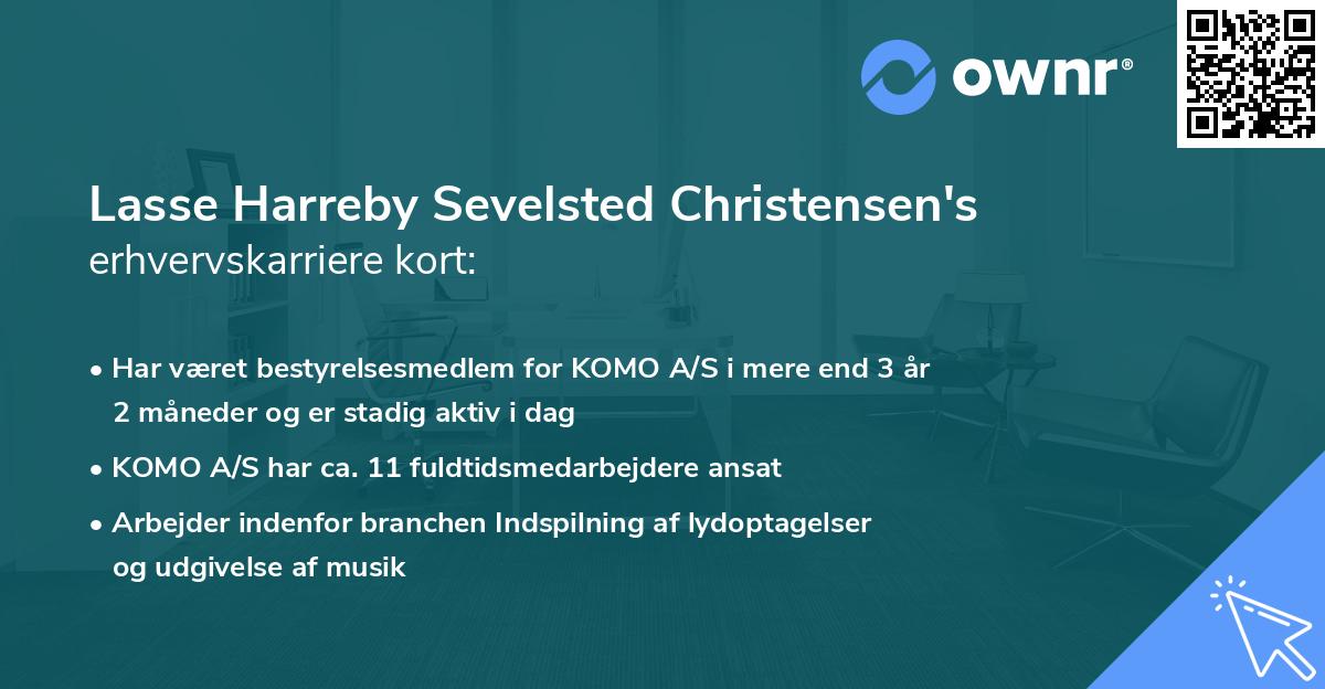 Lasse Harreby Sevelsted Christensen's erhvervskarriere kort