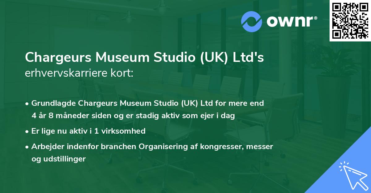 Chargeurs Museum Studio (UK) Ltd's erhvervskarriere kort