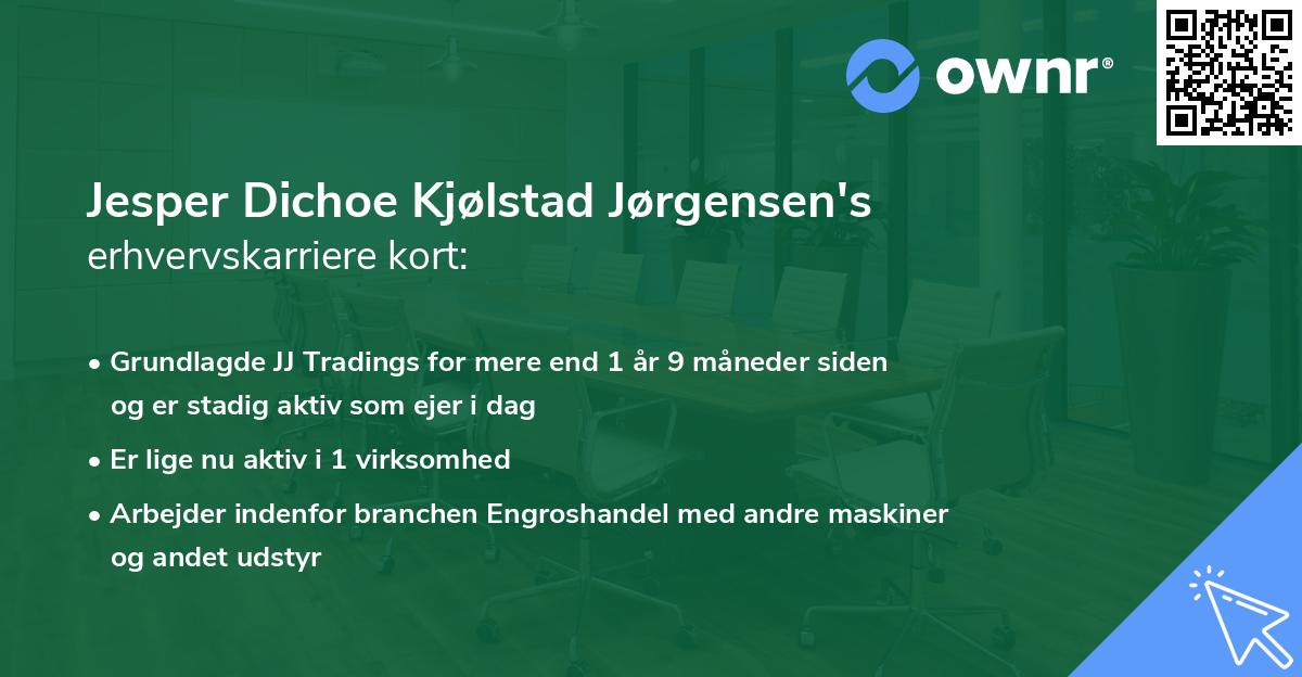 Jesper Dichoe Kjølstad Jørgensen's erhvervskarriere kort