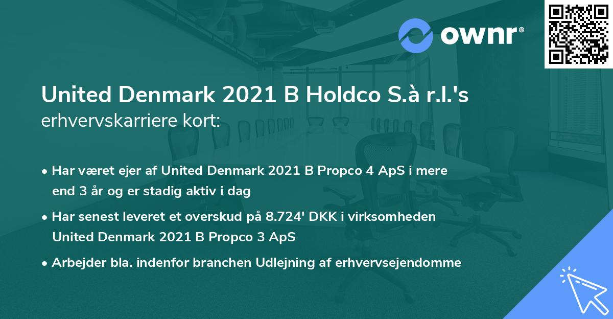 United Denmark 2021 B Holdco S.à r.l.'s erhvervskarriere kort