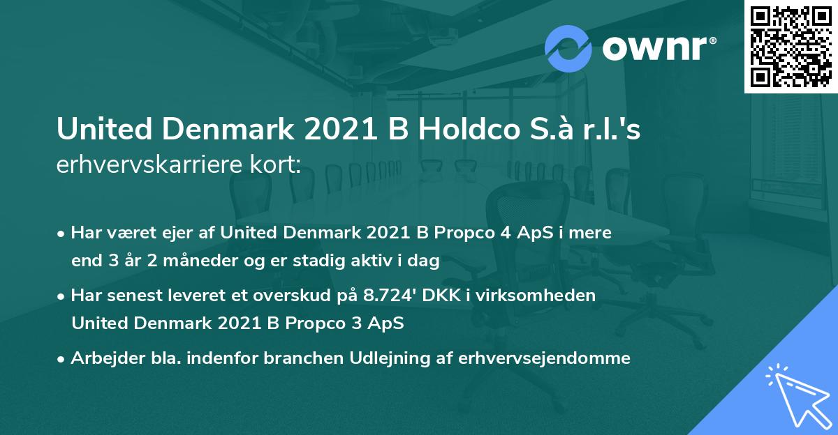 United Denmark 2021 B Holdco S.à r.l.'s erhvervskarriere kort