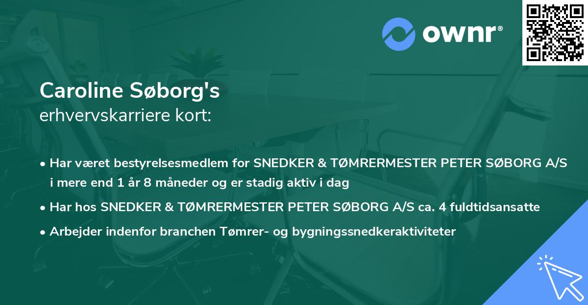 Caroline Søborg's erhvervskarriere kort