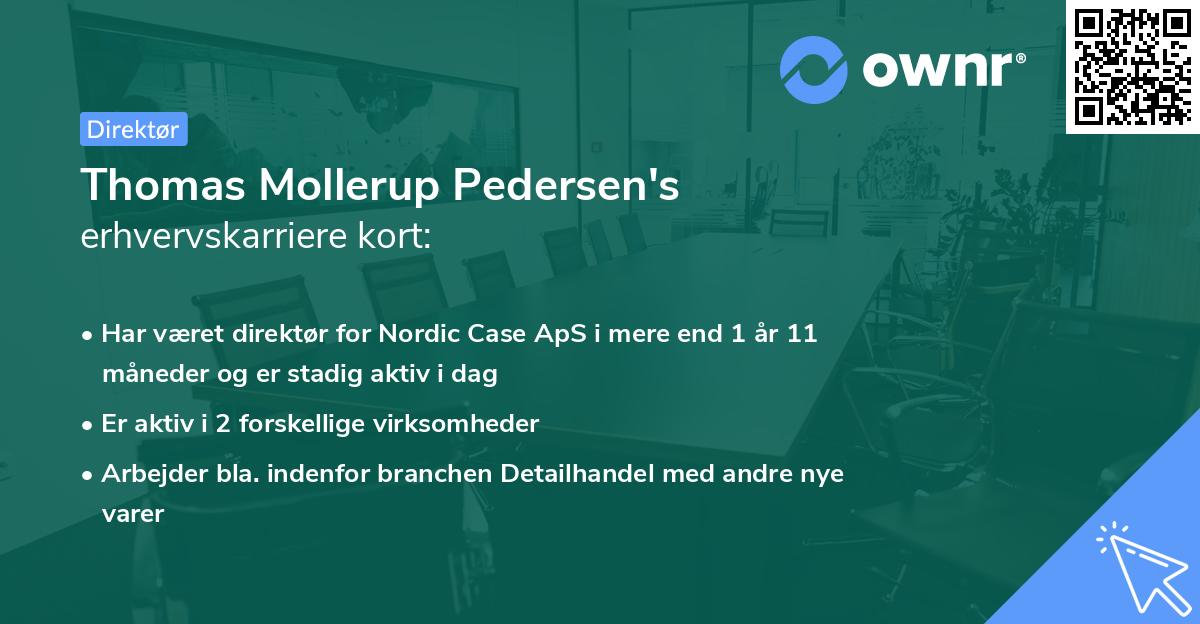 Thomas Mollerup Pedersen's erhvervskarriere kort