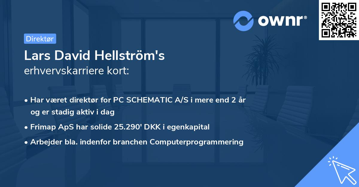 Lars David Hellström's erhvervskarriere kort
