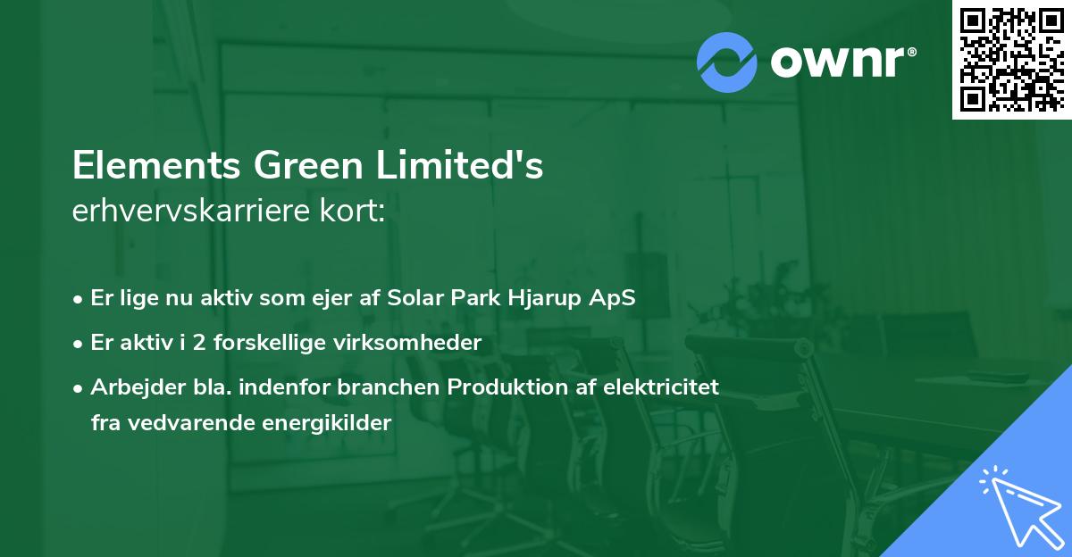 Elements Green Limited's erhvervskarriere kort