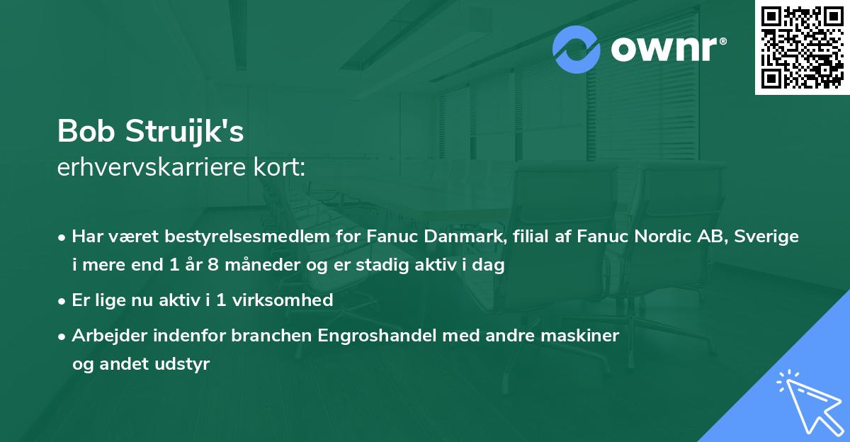 Bob Struijk's erhvervskarriere kort