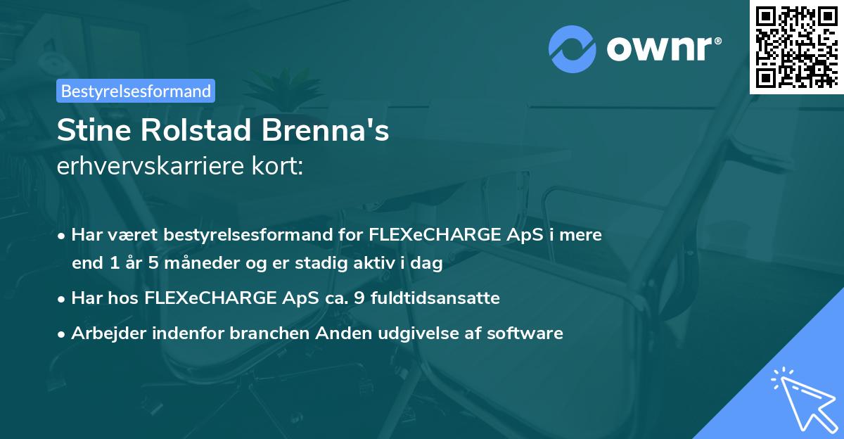 Stine Rolstad Brenna's erhvervskarriere kort