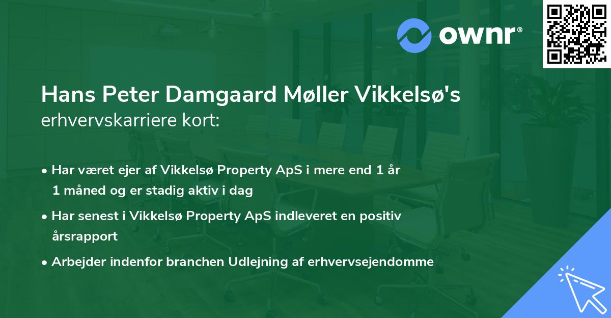 Hans Peter Damgaard Møller Vikkelsø's erhvervskarriere kort