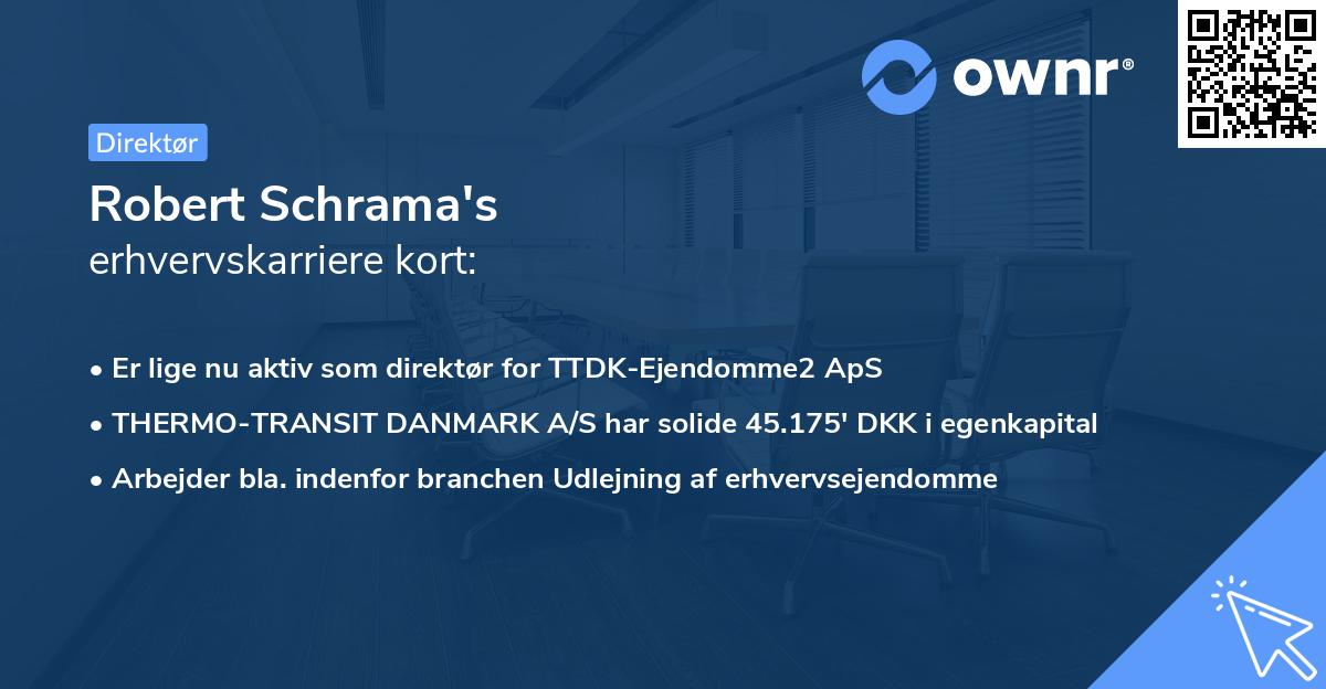 Robert Schrama's erhvervskarriere kort