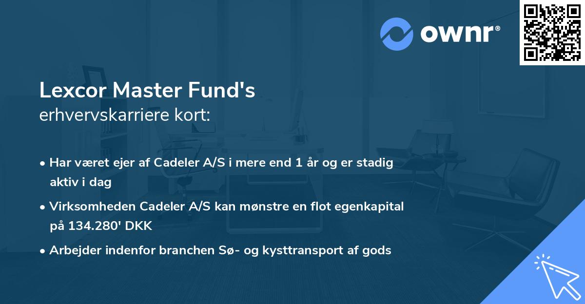 Lexcor Master Fund's erhvervskarriere kort