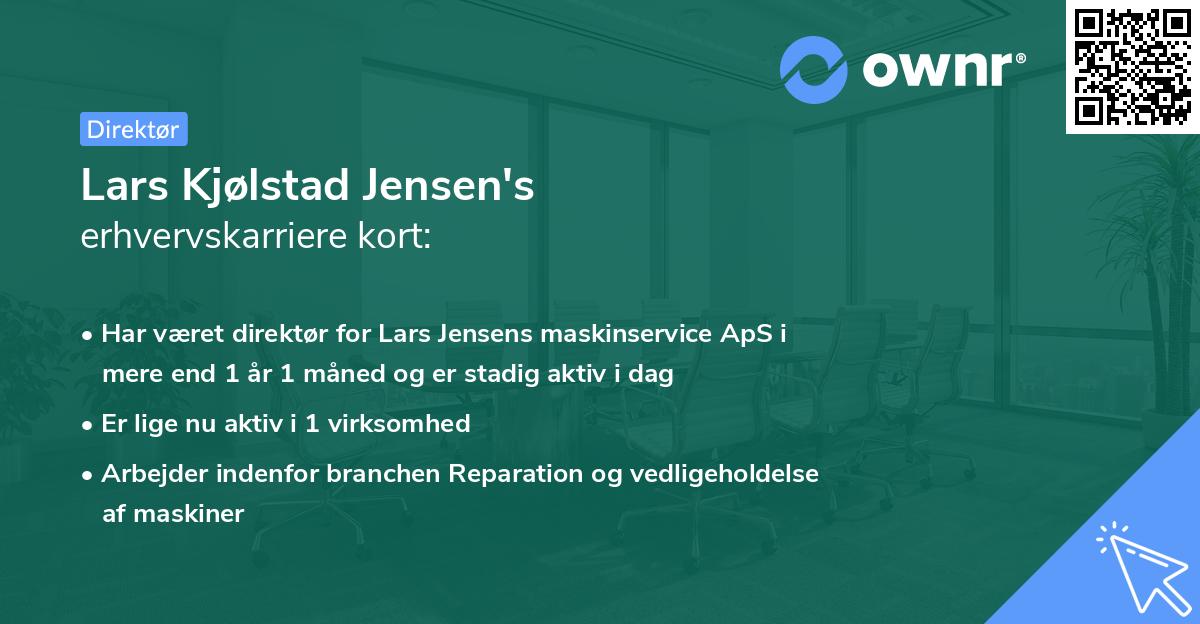 Lars Kjølstad Jensen's erhvervskarriere kort