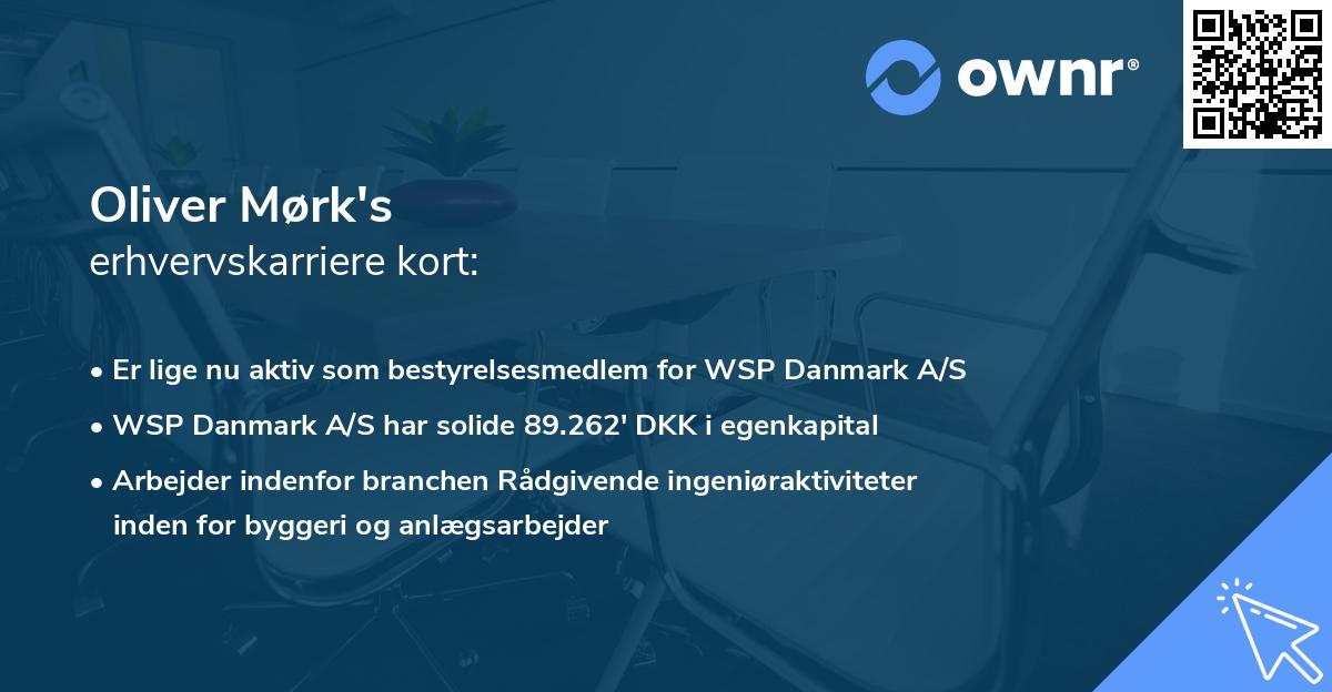 Oliver Mørk's erhvervskarriere kort