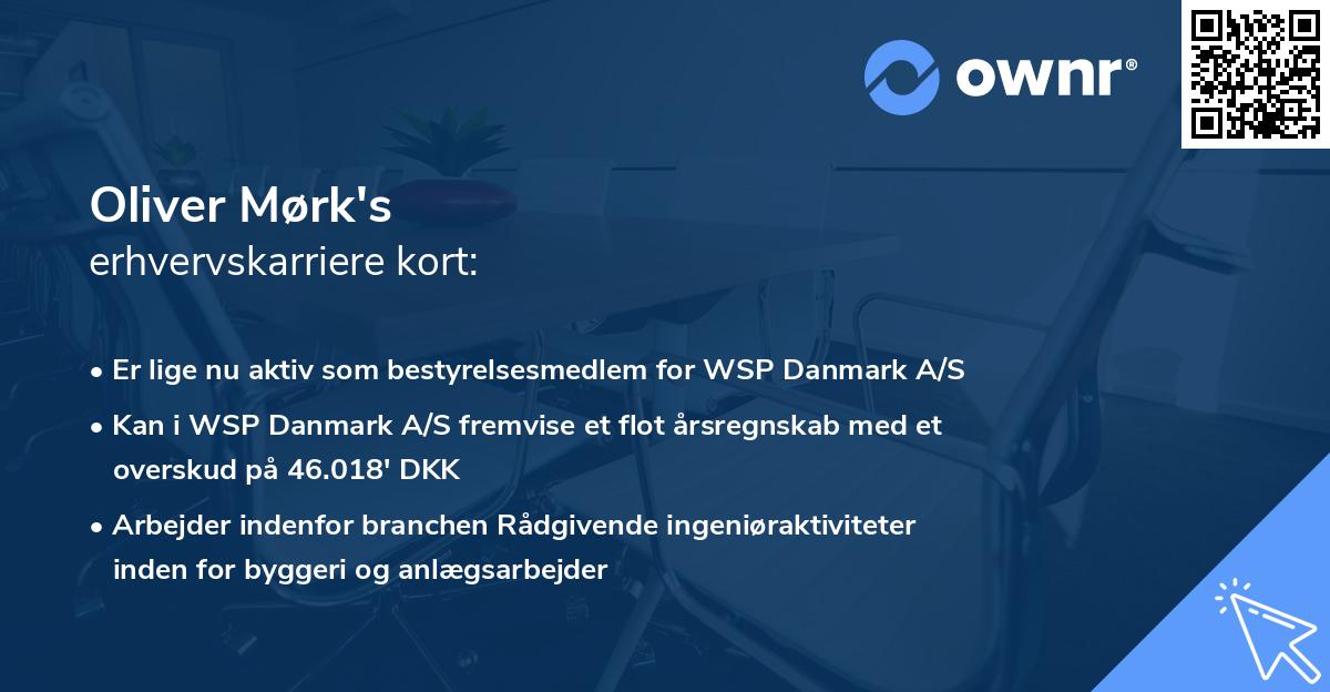 Oliver Mørk's erhvervskarriere kort