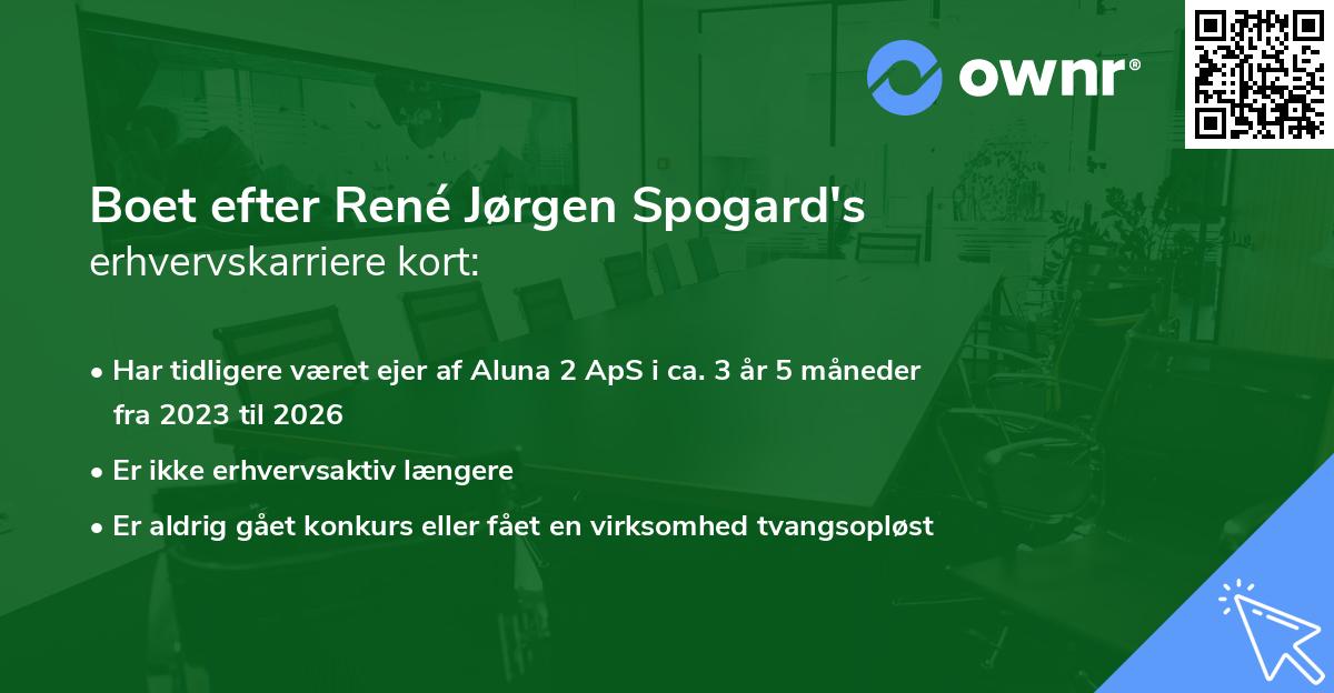 Boet efter René Jørgen Spogard's erhvervskarriere kort