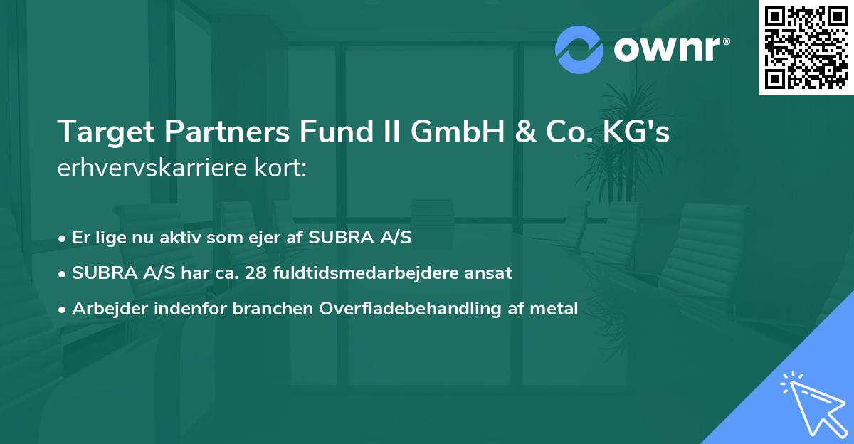 Target Partners Fund II GmbH & Co. KG's erhvervskarriere kort