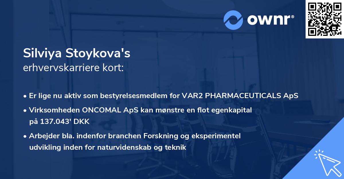 Silviya Stoykova's erhvervskarriere kort