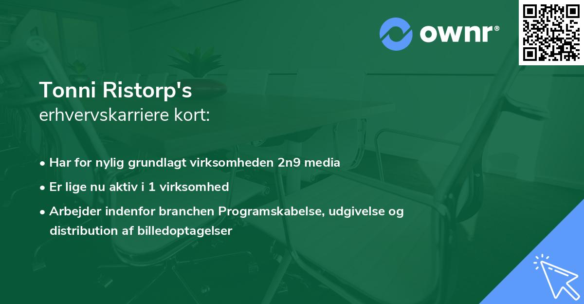 Tonni Ristorp's erhvervskarriere kort