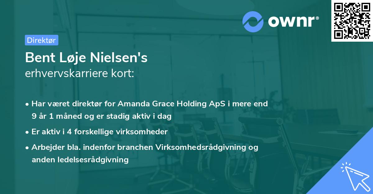 Bent Løje Nielsen's erhvervskarriere kort