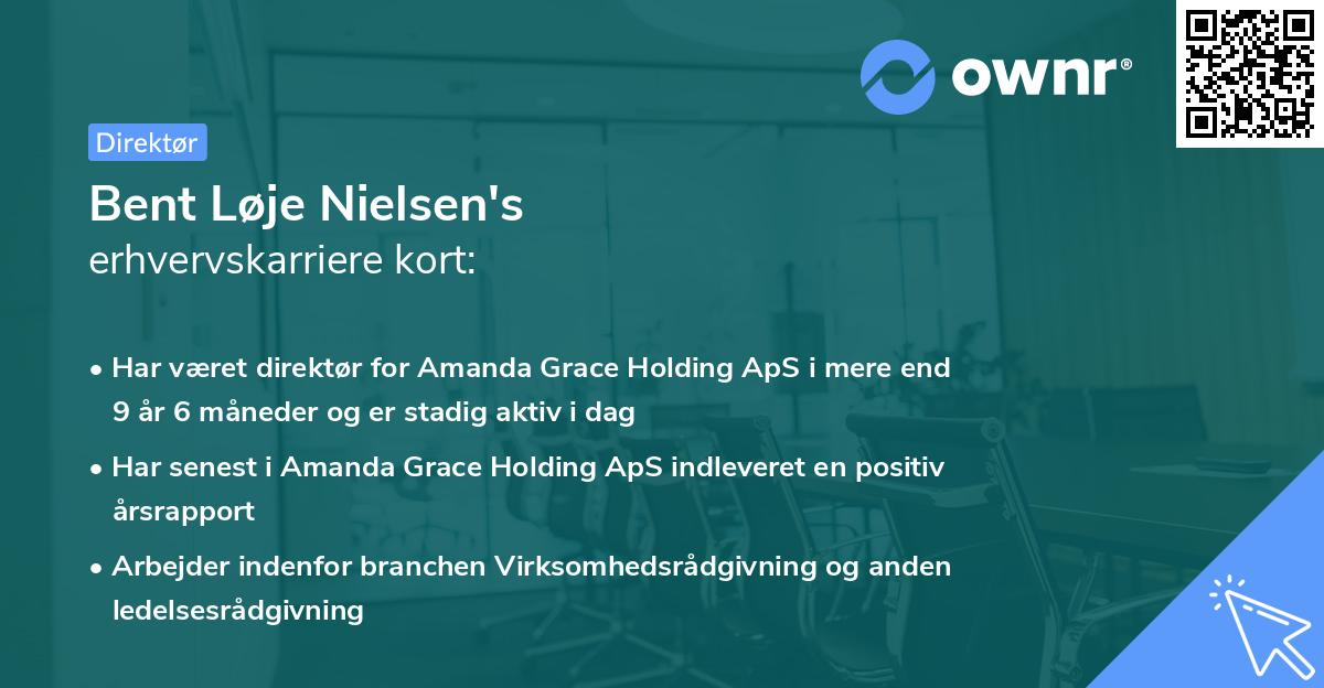 Bent Løje Nielsen's erhvervskarriere kort