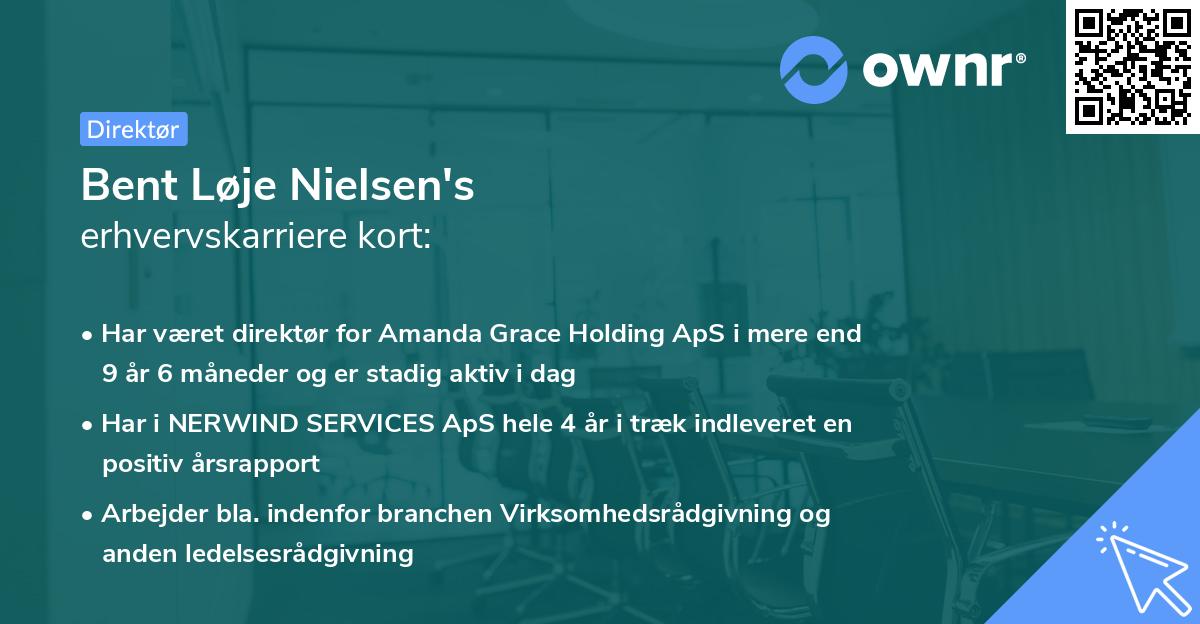 Bent Løje Nielsen's erhvervskarriere kort