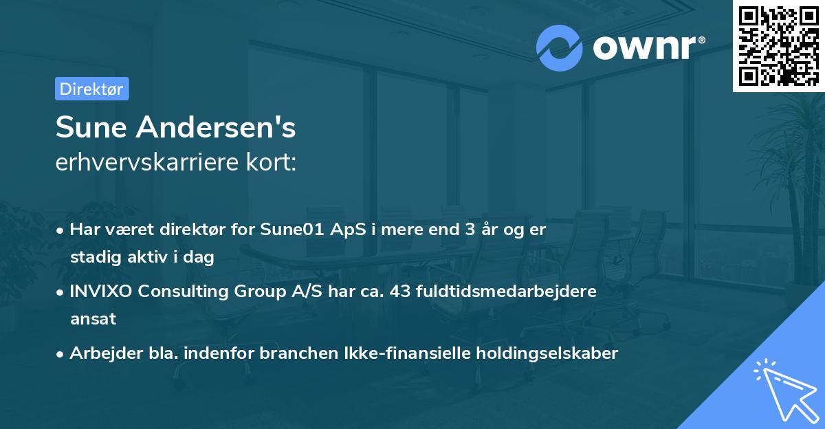 Sune Andersen's erhvervskarriere kort