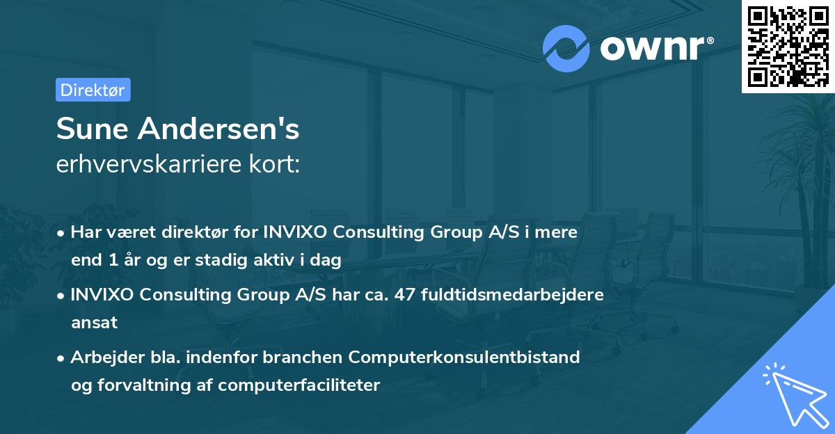 Sune Andersen's erhvervskarriere kort