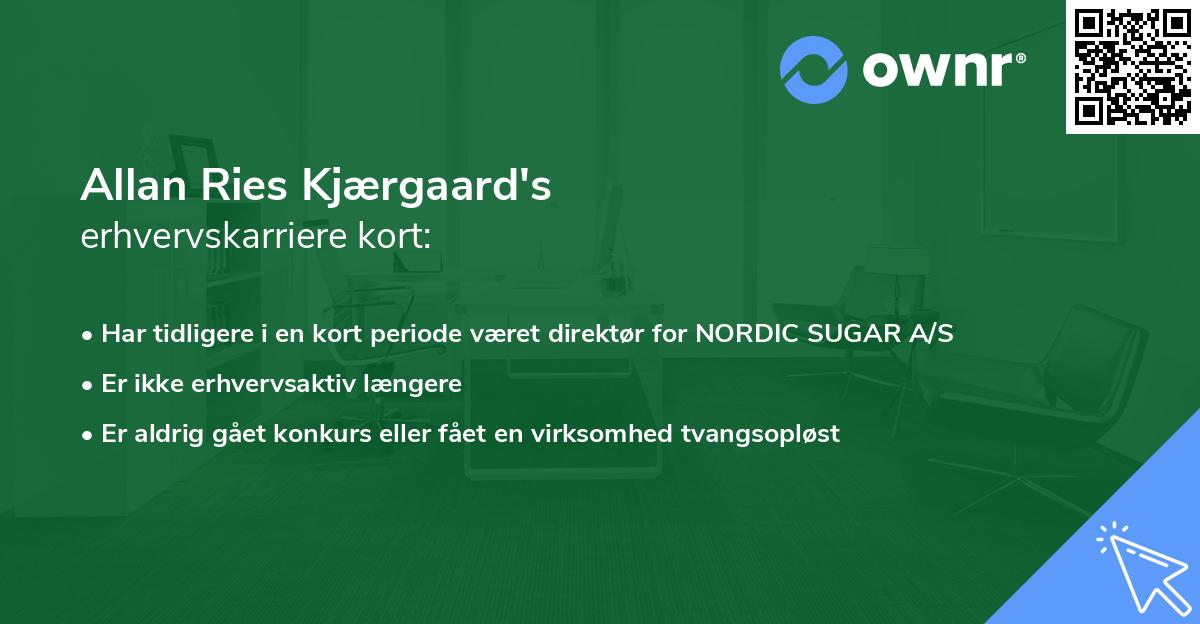 Allan Ries Kjærgaard's erhvervskarriere kort