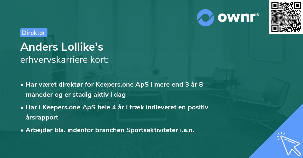 Anders Lollike's erhvervskarriere kort