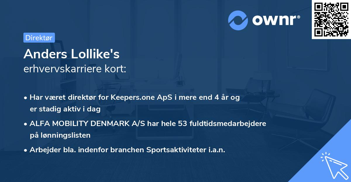 Anders Lollike's erhvervskarriere kort