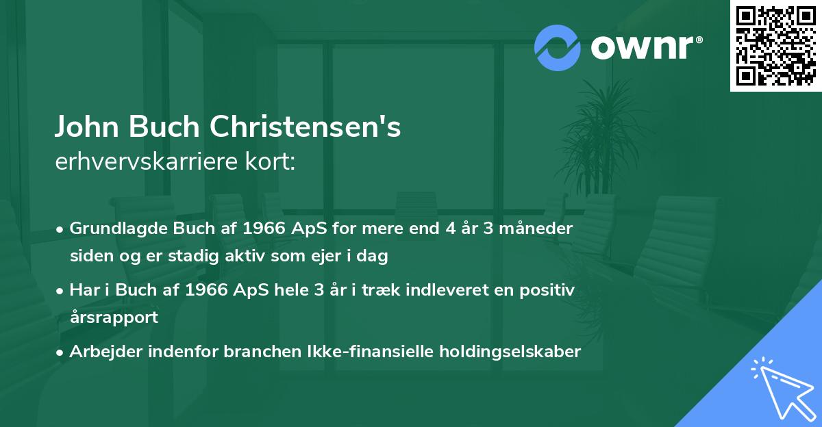 John Buch Christensen's erhvervskarriere kort