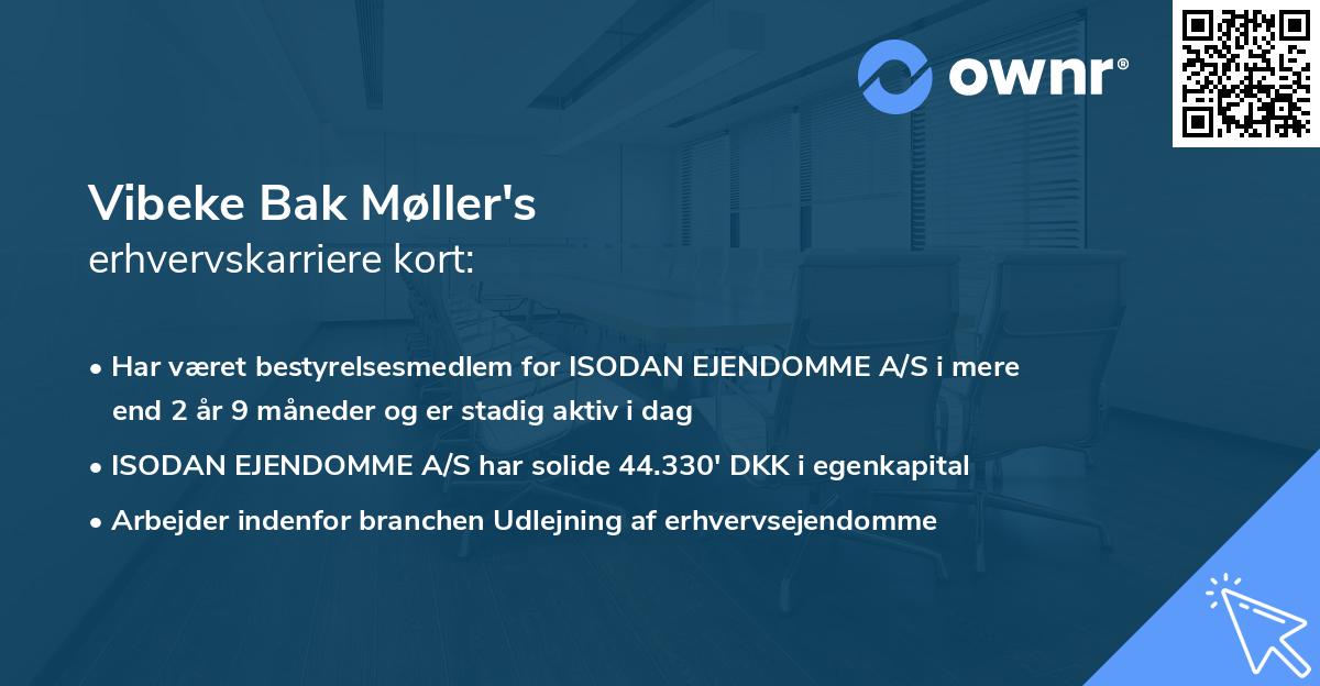 Vibeke Bak Møller's erhvervskarriere kort