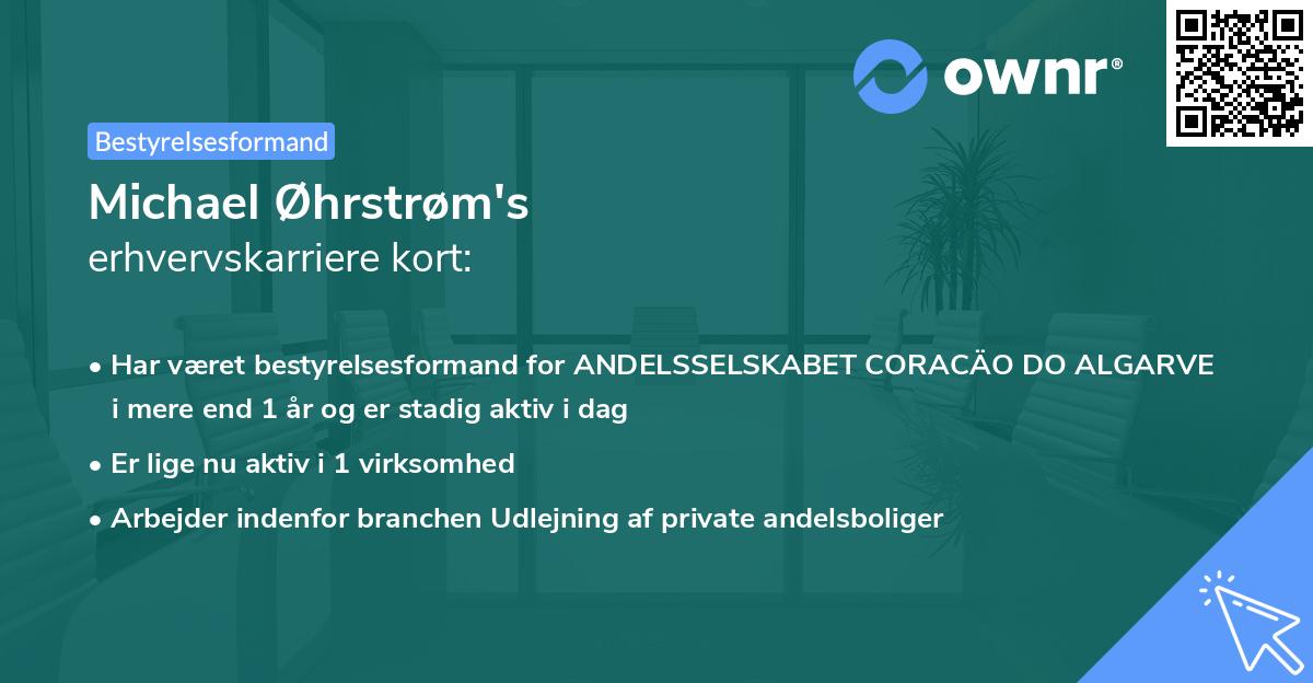 Michael Øhrstrøm's erhvervskarriere kort