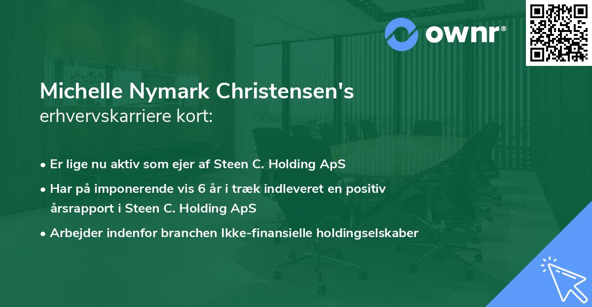 Michelle Nymark Christensen's erhvervskarriere kort